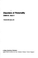 Cover for Disorders of personality