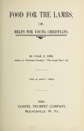 Cover for Food for the lambs