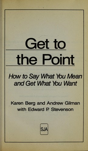 Cover for Get to the point