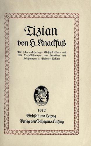 Cover for Tizian.