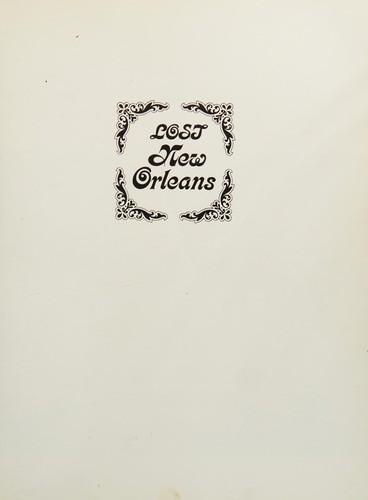 Cover for Lost New Orleans