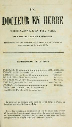 Cover for [Théâtre.