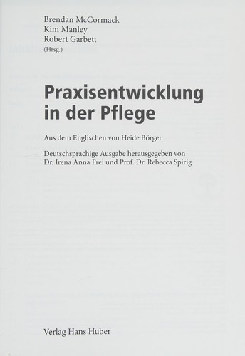 Cover for Praxisentwicklung in der Pflege