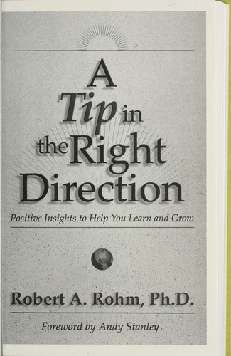 Cover for A tip in the right direction