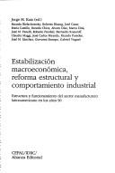 Cover for Estabilizacion Macroeconomica, Reforma Estr (Alianza estudio)