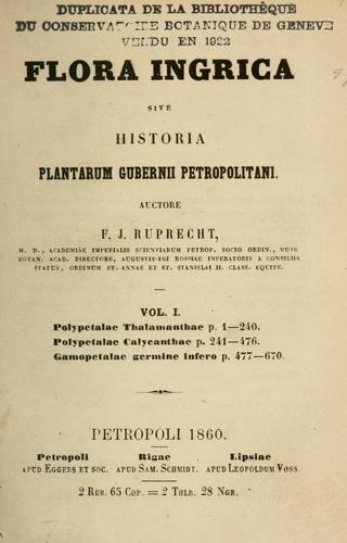 Cover for Flora Ingrica