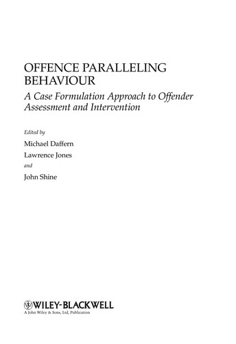 Cover for Offence paralleling behaviour