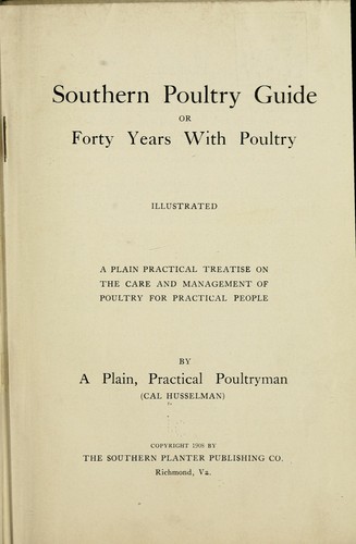 Cover for Southern poultry guide