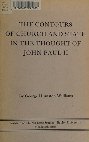 Cover for The contours of church and state in the thought of John Paul II