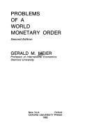 Cover for Problems of a world monetary order