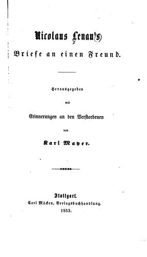 Cover for Briefe an einen Freund.