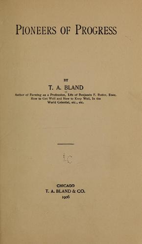 Cover for Pioneers of progress