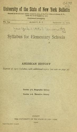 Cover for Syllabus for elementary schools.