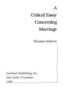 Cover for A critical essay concerning marriage