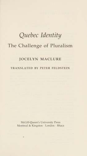 Cover for Quebec Identity