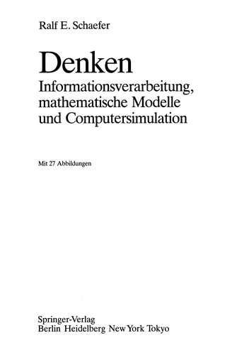 Cover for Denken