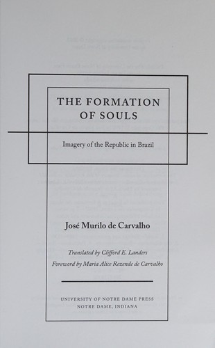 Cover for The formation of souls