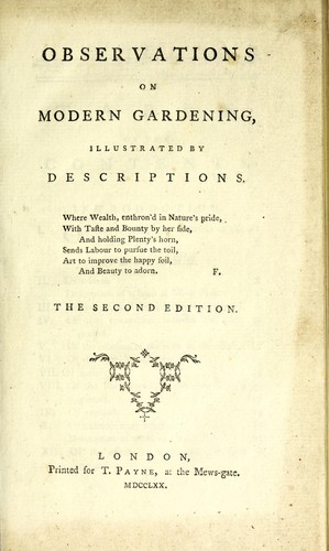 Cover for Observations on modern gardening, illustrated by descriptions