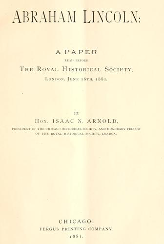 Cover for Abraham Lincoln
