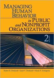 Cover for Managing human behavior in public and nonprofit organizations