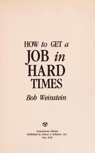 Cover for How to get a job in hard times