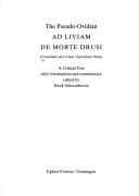 Cover for The Pseudo-Ovidian Ad Liviam De Morte Drusi