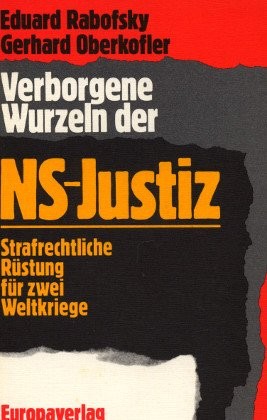 Cover for Verborgene Wurzeln der NS-Justiz