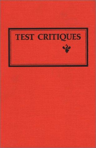 Cover for Test Critiques