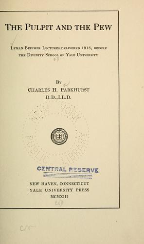 Cover for The pulpit and the pew