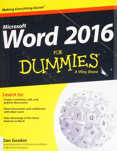 Cover for Word 2016 for dummies