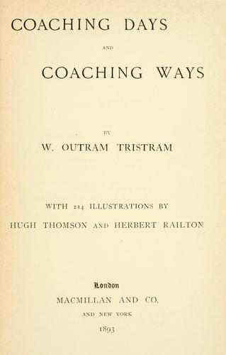 Cover for Coaching days and coaching ways