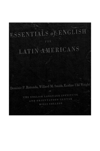 Cover for Essentials of English for Latin Americans