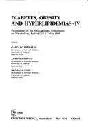 Cover for Diabetes, Obesity, and Hyperlipidemias-IV