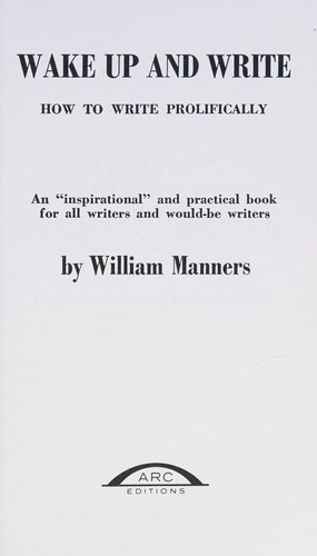 Cover for Wake up and write.