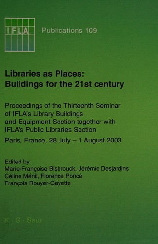 Cover for IFLA 109: Libraries As Places