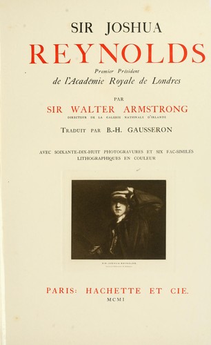 Cover for Sir Joshua Reynolds