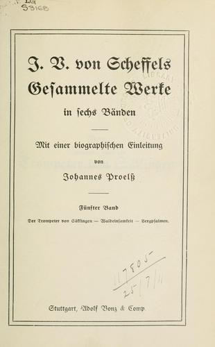 Cover for Gesammelte Werke