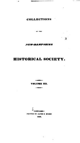 Cover for Collections of the New Hampshire Historical Society