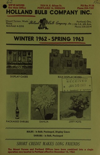 Cover for Winter 1962 - spring 1963