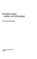 Cover for Nordiskt drama, studier och belysningar