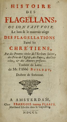 Cover for Histoire des flagellans