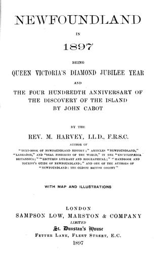 Cover for Newfoundland in 1897