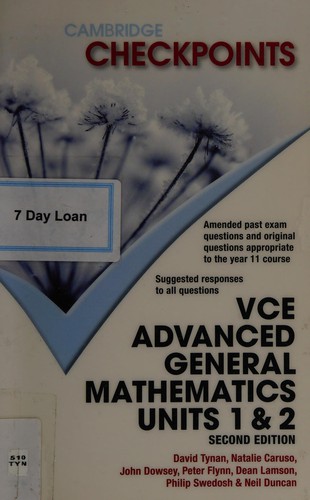 Cover for Cambridge Checkpoints VCE Advanced General Maths Units 1 and 2