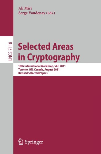 Cover for Selected Areas in Cryptography