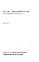 Cover for Des Classifications dualistes en Australie