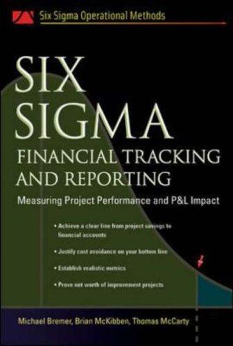 Cover for Six sigma financial tracking and reporting