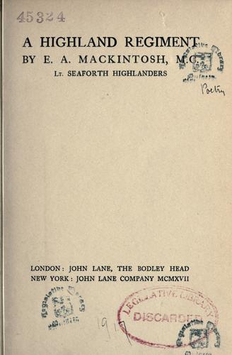Cover for A Highland regiment