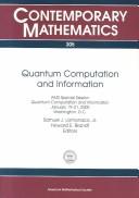 Cover for Quantum computation and information