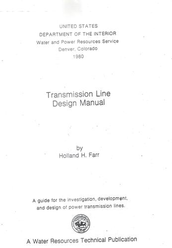 Cover for Transmission line design manual
