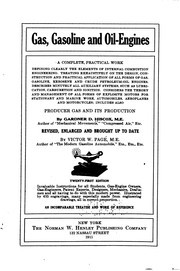 Cover for Gas, gasoline and oil-engines